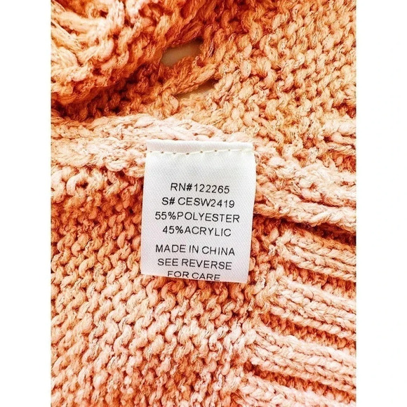 Boutique Brand Coral Chunky Cardigan Size M - Picture 10 of 11